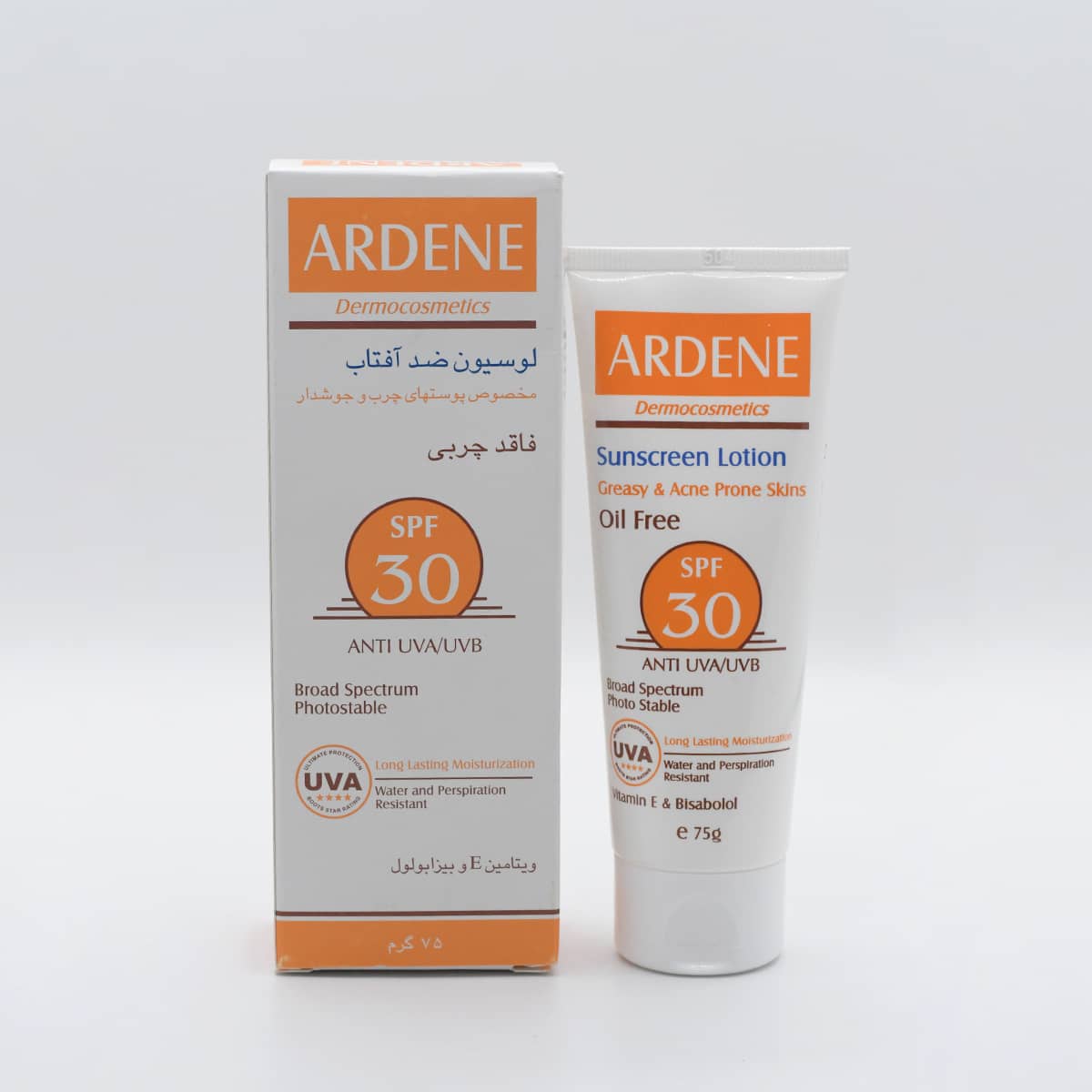 لوسیون ضد آفتاب فاقد چربی SPF30 مخصوص پوست چرب و جوشدار آردن