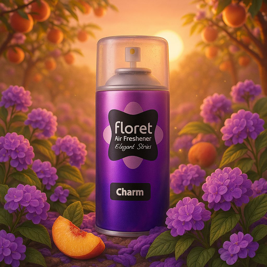 اسپری خوشبوکننده هوا FLORET (فلورت) مدل Charm Elegant Series (طیف بویایی گرم و شیرین) 250ml