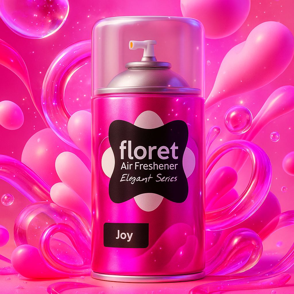 اسپری خوشبوکننده هوا FLORET (فلورت) مدل Joy Elegant Series (طیف بویایی شیرین و گل‌فام احساسی) 250ml