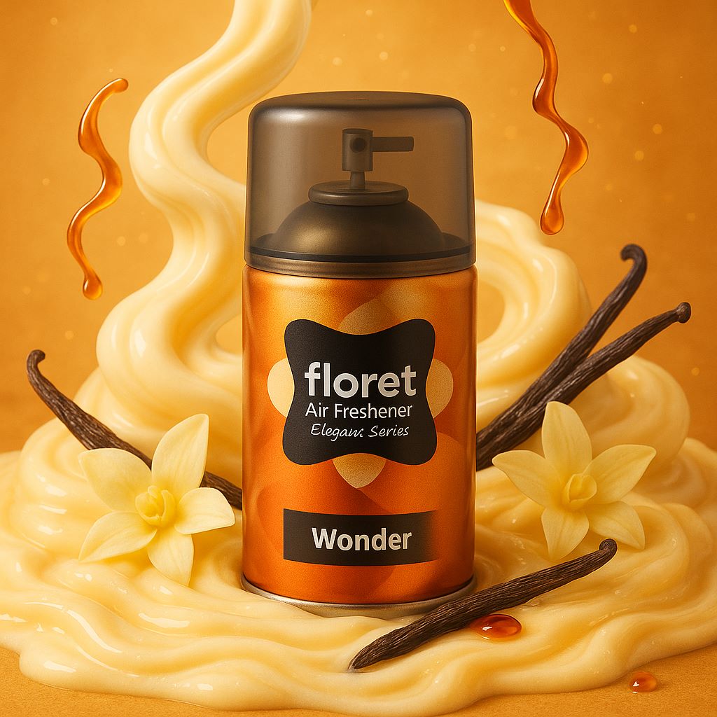 اسپری خوشبوکننده هوا FLORET (فلورت) مدل Wonder Elegant Series (طیف بویایی گرم و وانیلی-شیرین احساسی) 250ml