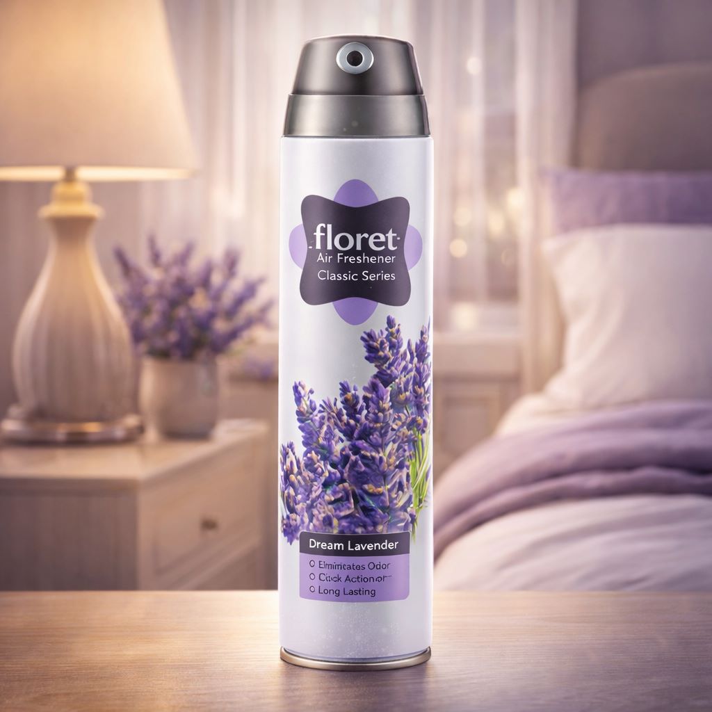 اسپری خوشبوکننده هوا فلورت Dream Lavender (خوشبوکننده با رایحه اسطوخودوس و کلاسیک، حذف بوی نامطبوع محیط،مناسب منزل اتاق خواب و فضاهای آرام) 300ML