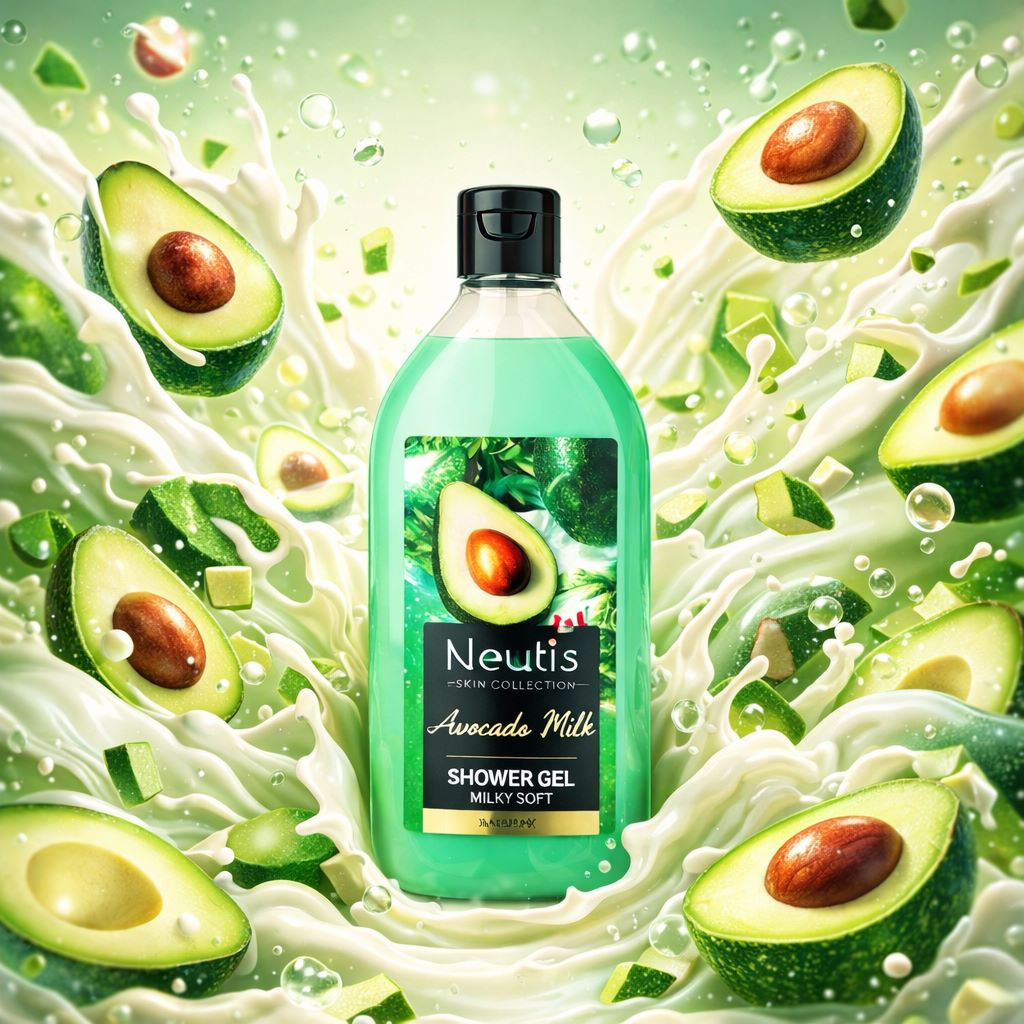 شامپو بدن کرمی نیوتیس Newtis ( حاوی پروتئین شیرورایحه استوایی آووکادو)400ml