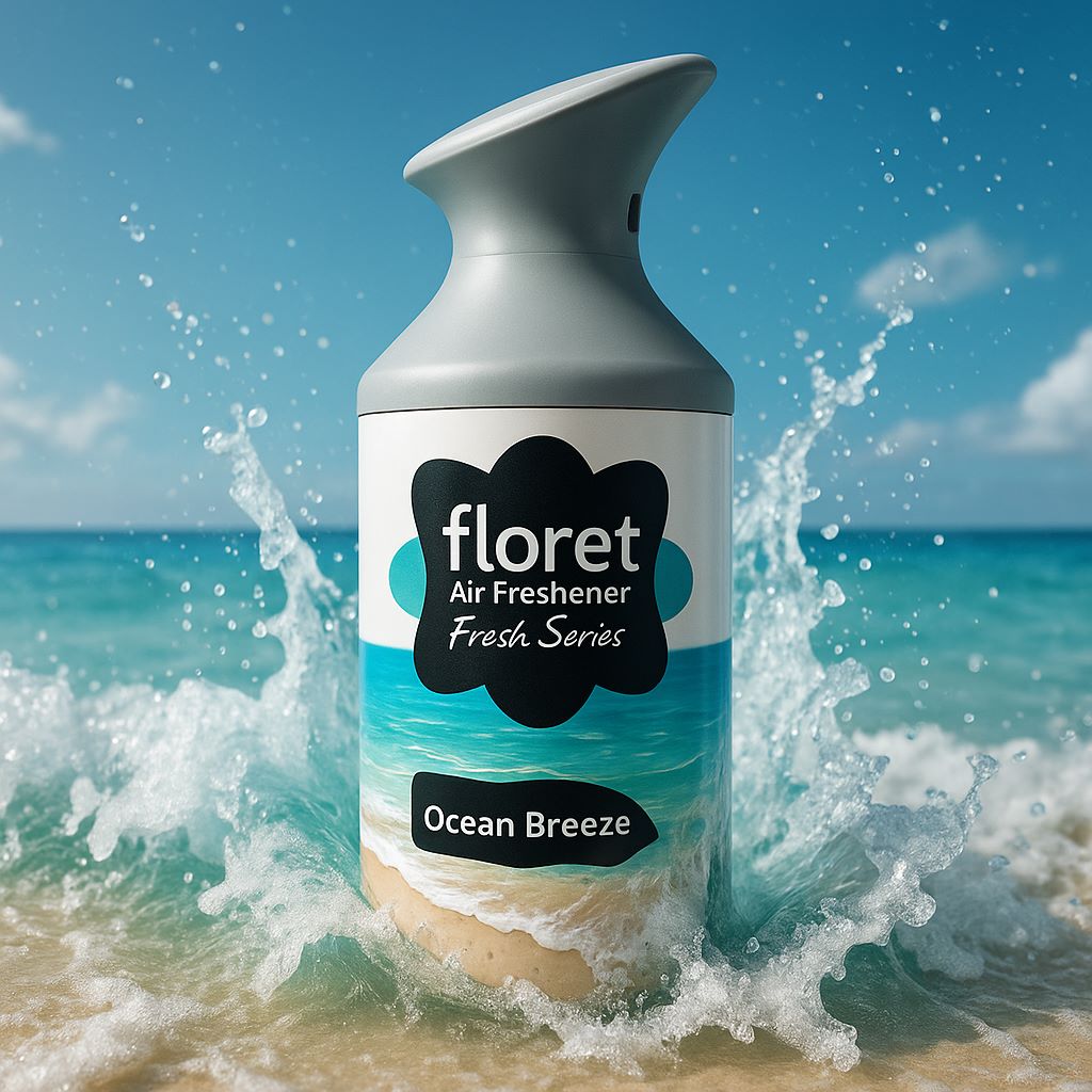 اسپری خوشبوکننده هوا تریگردار فلورت Ocean Breeze (رایحه خنک دریایی و اقیانوسی مناسب منزل محل کار و فضاهای بسته) 250ML