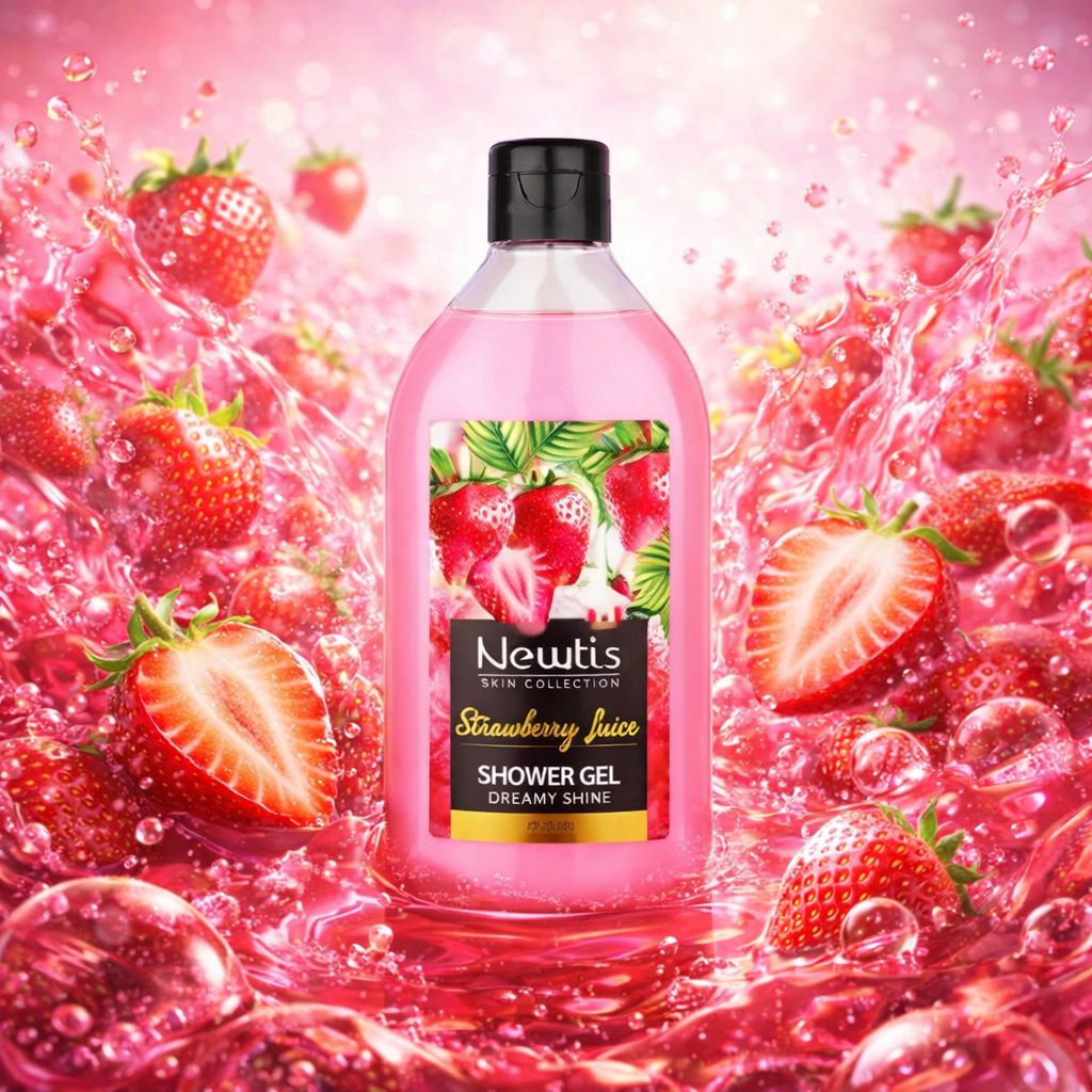 شامپو بدن کرمی نیوتیس Newtis (حاوی پروتئین شیر و رایحه توت فرنگی)400ml