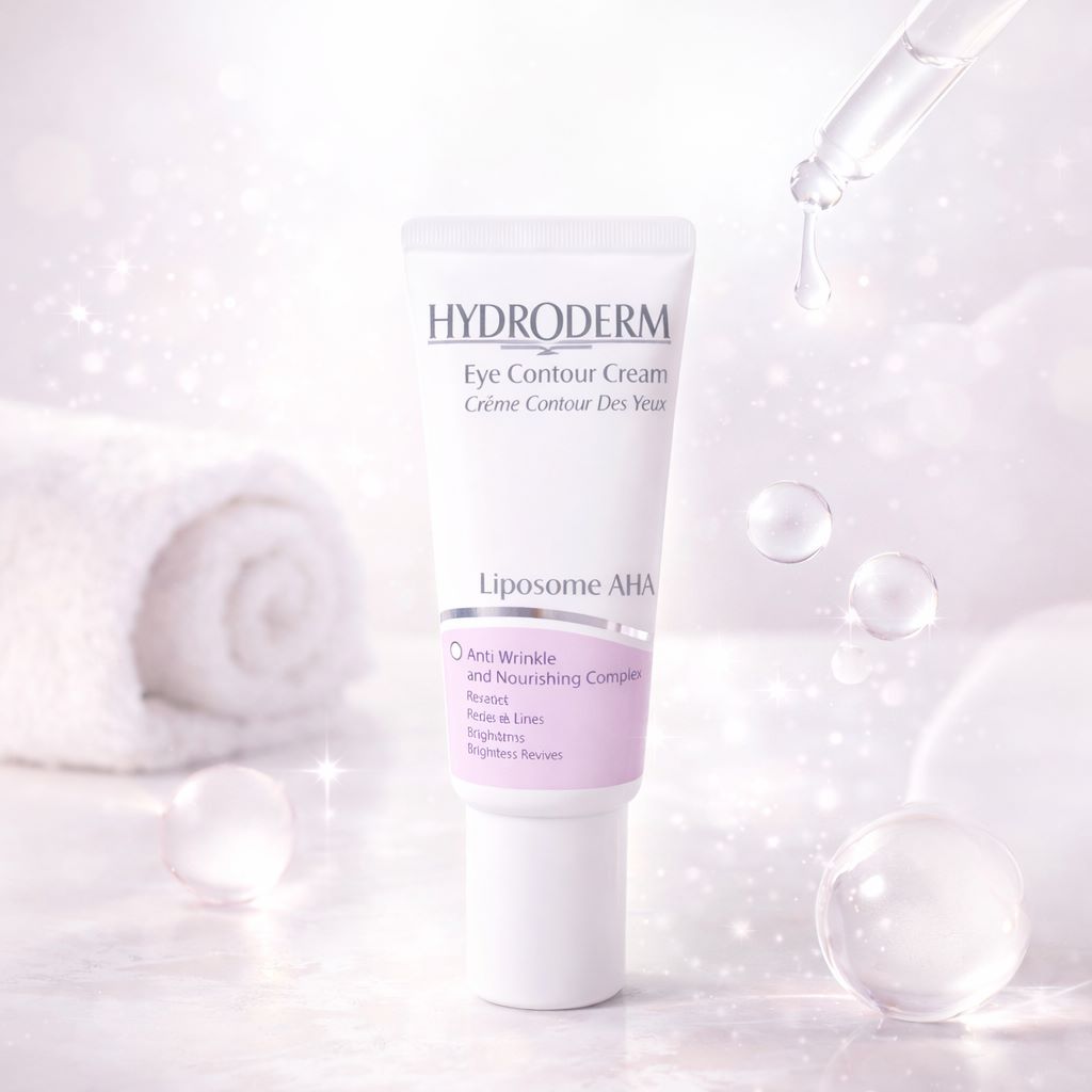 کرم دور چشم ضد چروک و مغذی بر پایه لیپوزوم AHAهیدرودرم Hydroderm (کاهش چین و چروک آبرسانی عمقی شاداب‌کننده پوست دور چشم) 20ml