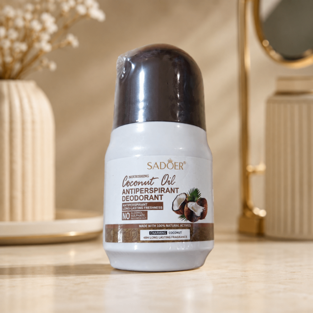 رول ضدتعریق و دئودورانت سادور مدل Coconut Oil با رایحه نارگیل و ماندگاری ۴۸ساعته، وزن ۵۰ گرم