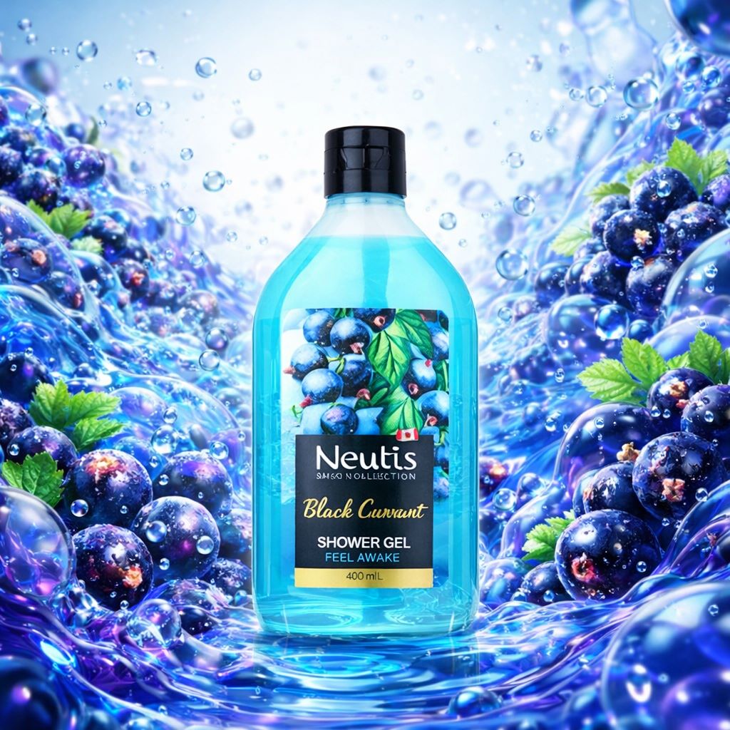 ‫شامپو بدن كرمي نیوتیس Newtis (حاوی انگور سياه شاداب‌کننده انرژی‌بخش )400ML