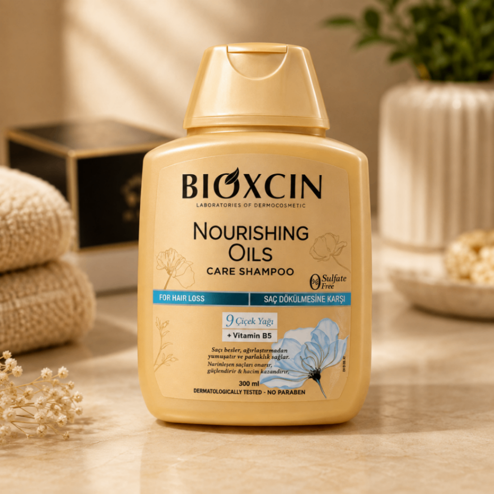 شامپو بیوکسین (Bioxcin) مدل Nourishing Oils Shampoo – مناسب موهای خشک و آسیب‌دیده