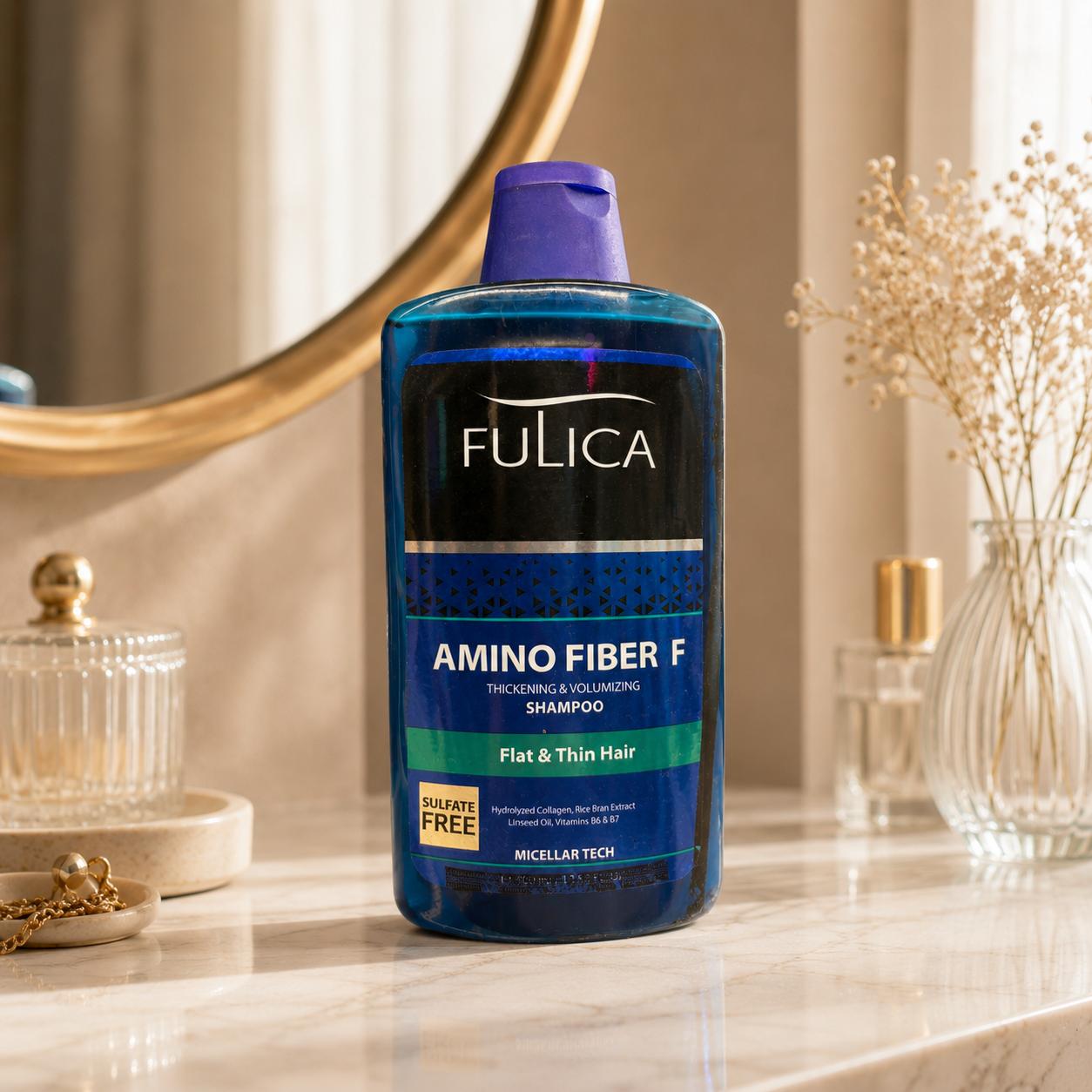 شامپو تقویت‌کننده و حجم‌دهنده فولیکامناسب موهای نازک و کم‌حجم فاقد سولفات400ml Amino Fiber F