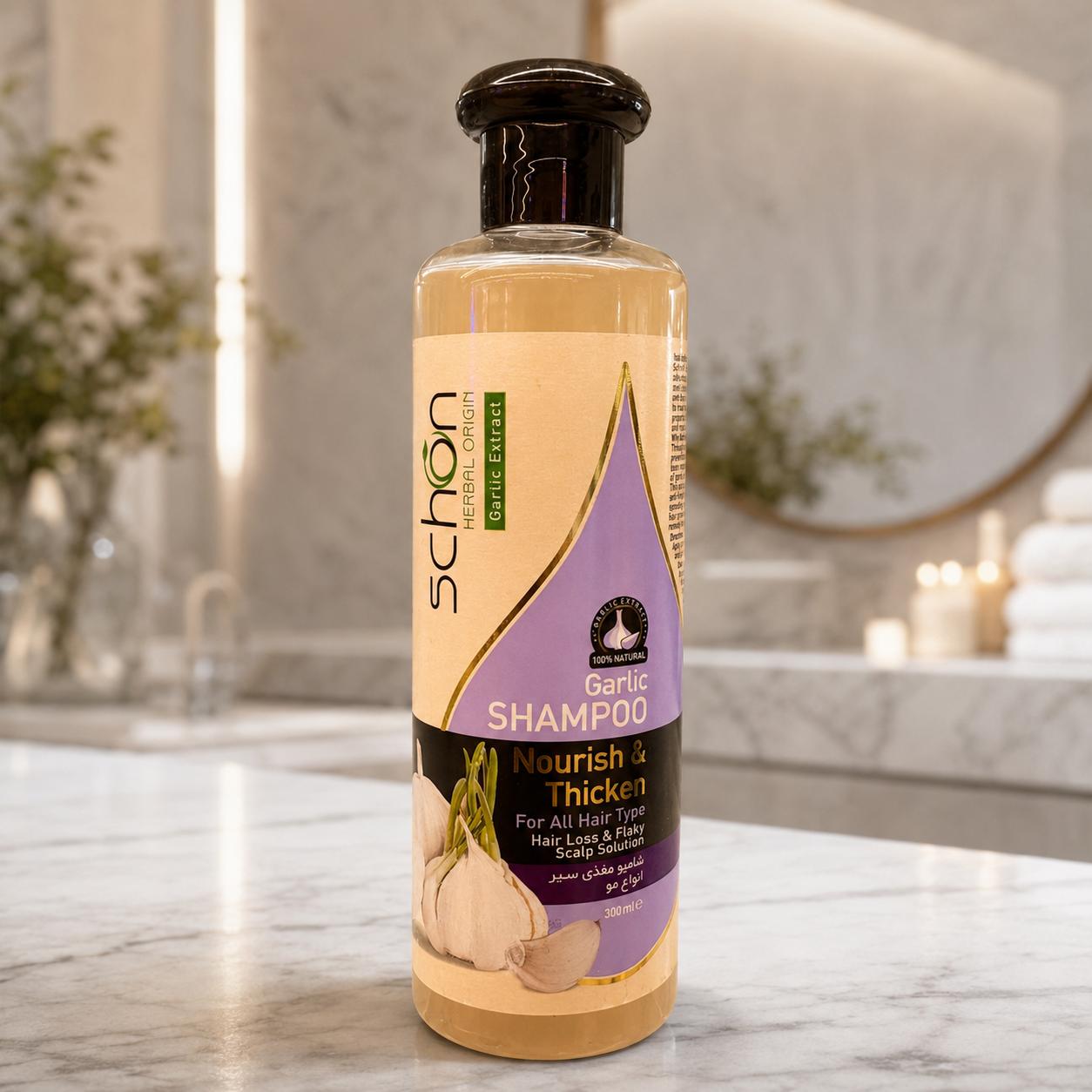 شامپو سیر شون مدل مناسب انواع مو کمک به کاهش ریزش مو300 ml Garlic Extract