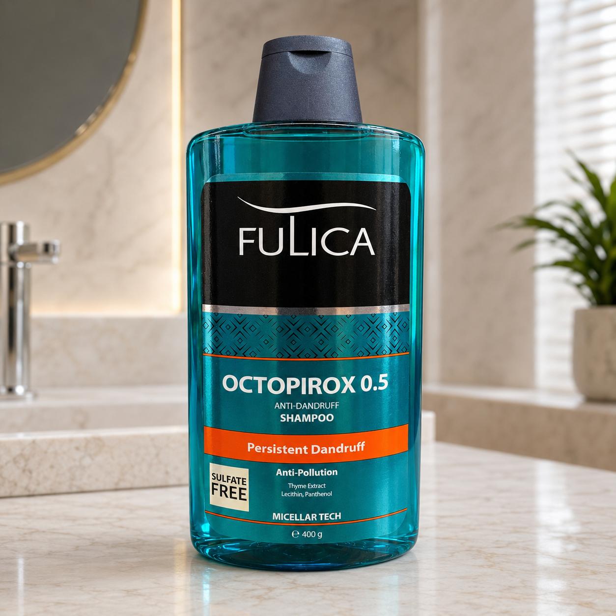 شامپو ضد شوره روزانه فولیکا حاوی پیروکتون اولامین 400ml Octopirox 0.5