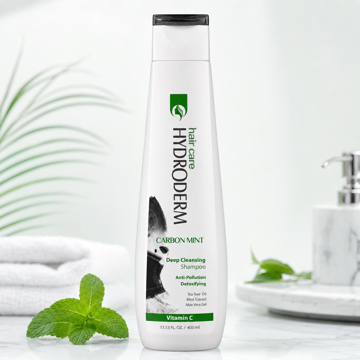 شامپو پاک‌کننده قوی پوست و موی سر هیدرودرمحاوی زغال و ویتامین400ml C