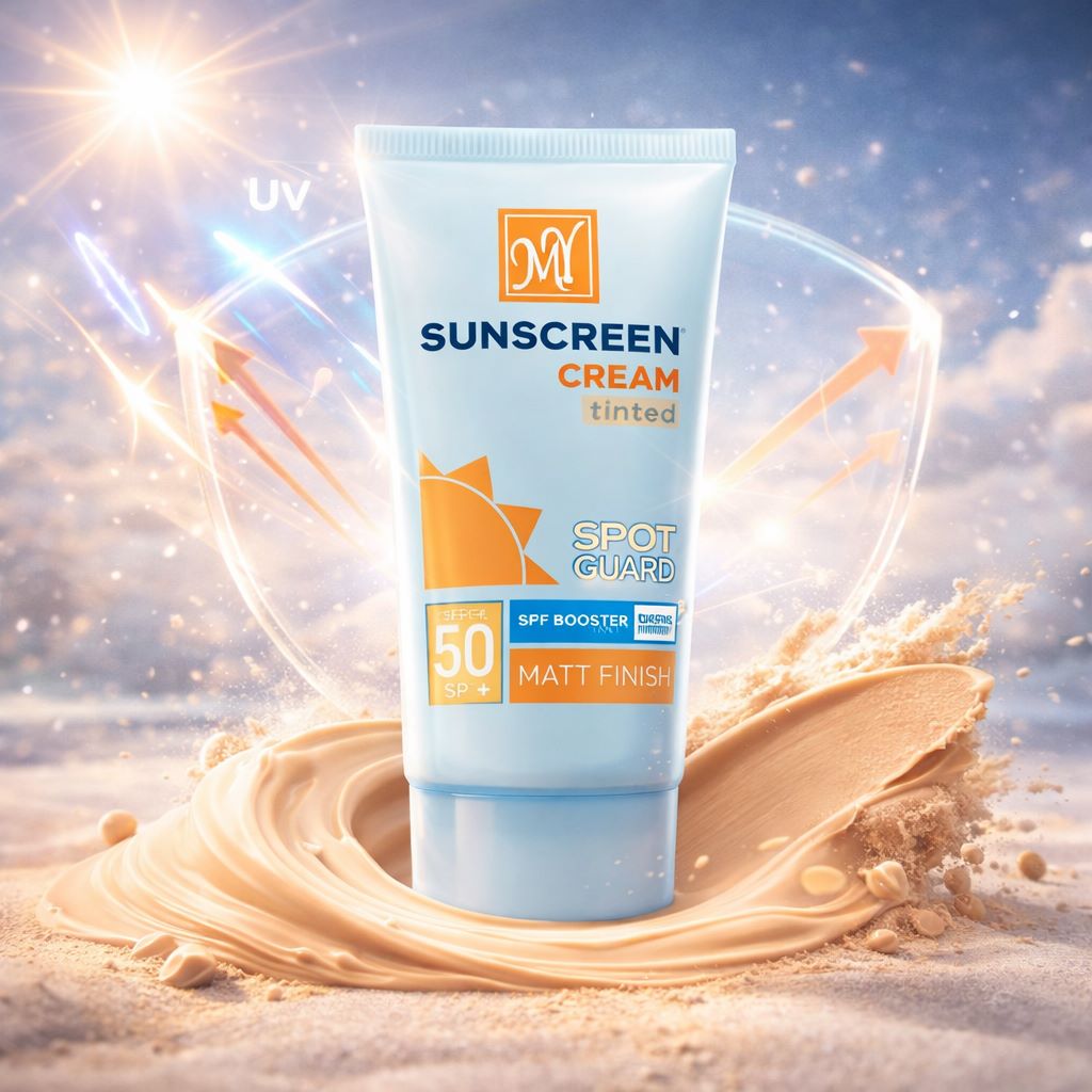 کرم ضد آفتاب رنگی ضد لک Spf50 مات ۴ کاره Spot Guard مای MY (محافظت قوی در برابر آفتاب پوشانندگی طبیعی لک کنترل چربی و جلوگیری از تیرگی و پیری زودرس پوست) 50ML