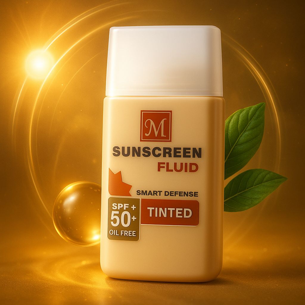فلوئید ضد آفتاب مای SPF 50+ (فاقد چــربی، رنگی، فــناوری WET SKIN TECH و SMART DEFENSE) – رنگ طبیعی حجم ۵۰ میل