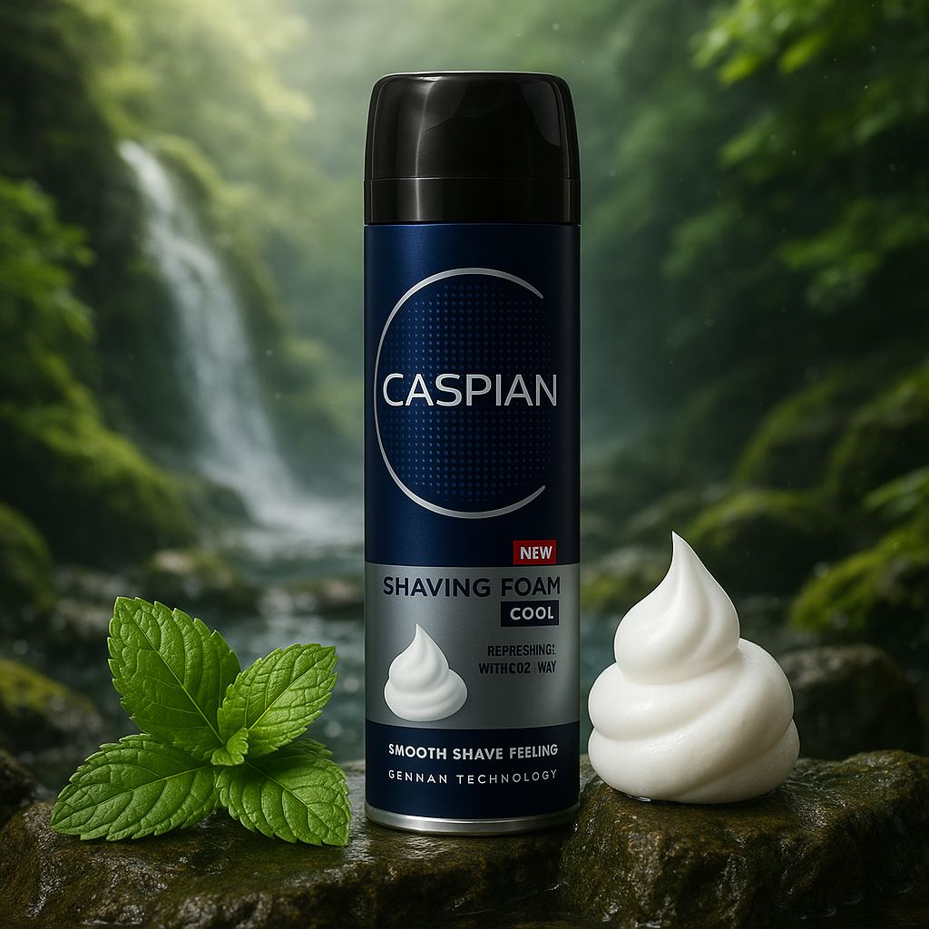 فوم اصلاح مردانه CASPIAN (کاسپین) مدل COOL (خنک‌کننده و محافظ پوست) 200ml