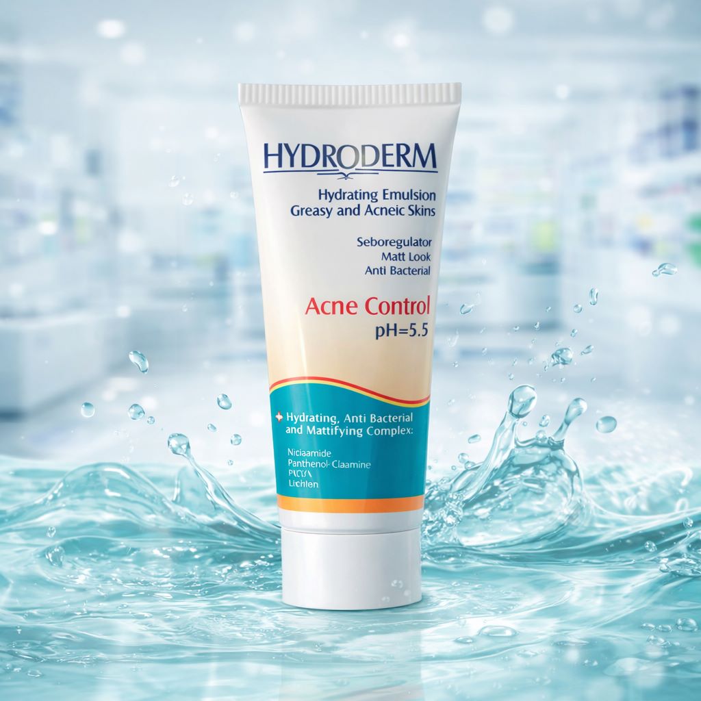 لوسیون آبرسان و کنترل آکنه پوست چرب هیدرودرم Hydroderm (کنترل چربی وضد جوش) 50ml