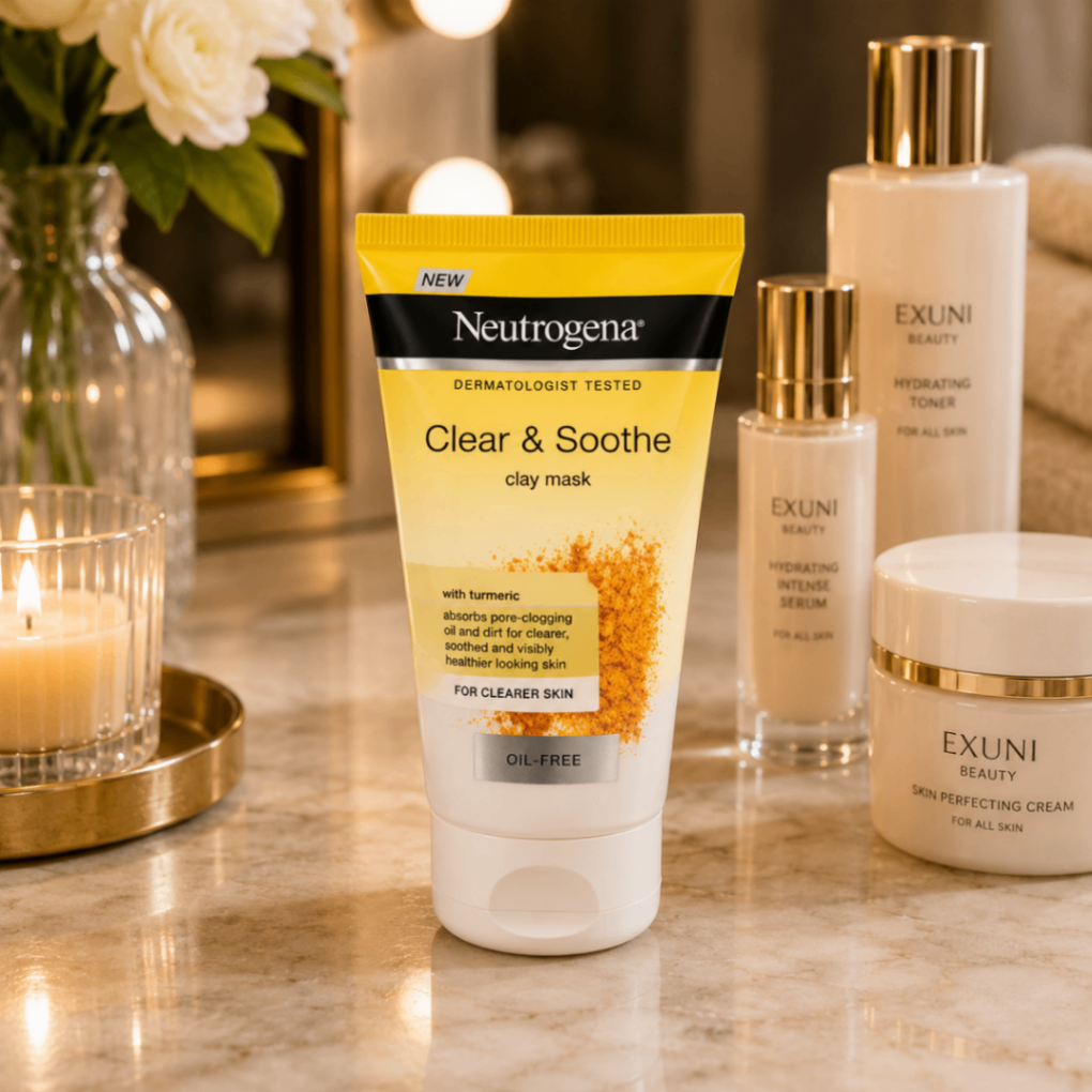ماسک رسی پاک‌کننده و آرام‌بخش نوتروژینا Neutrogena Clear & Soothe Clay Mask حاوی زردچوبه