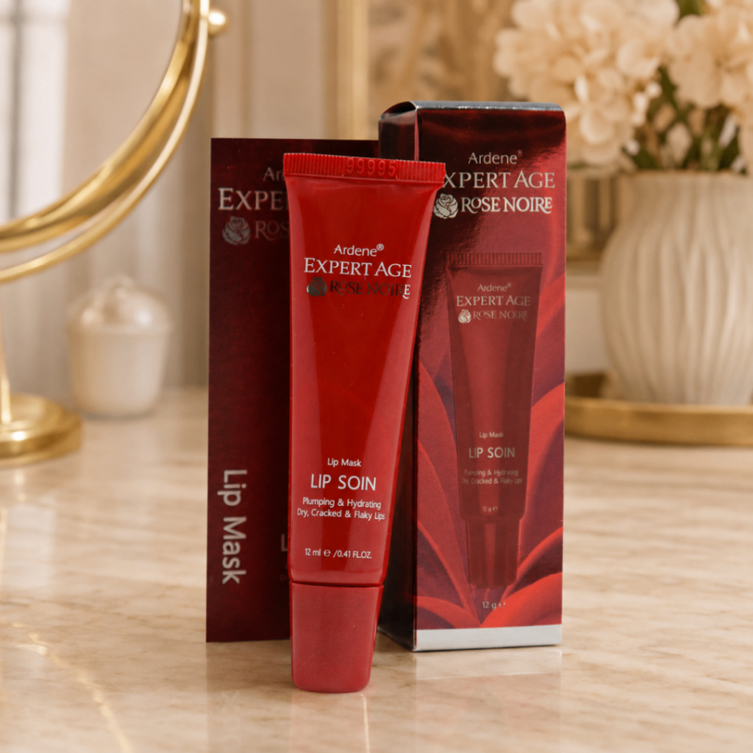 ماسک لب آردن Expert Age سری Rose Noire مدل Lip Soin، آبرسان و ترمیم‌کننده لب‌های خشک و ترک‌خورده، وزن ۱۲ گرم