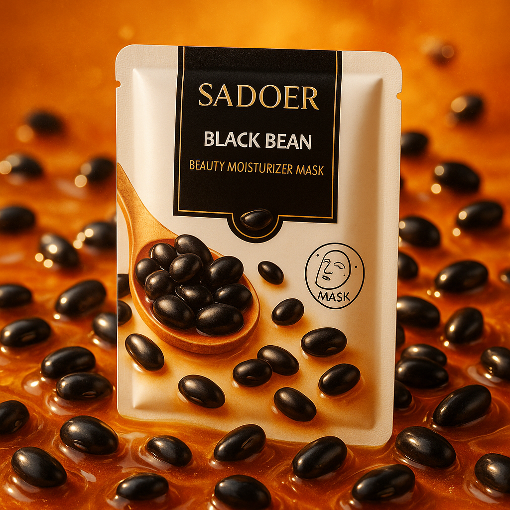 ماسک مرطوب‌کننده صورت SADOER (سادور) مدل BLACK BEAN (روشن‌کننده و تقویت‌کننده پوست) 25ml