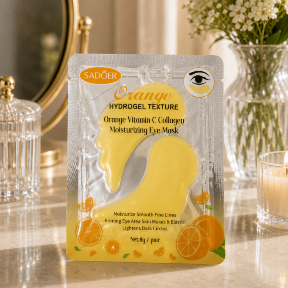 ماسک هیدروژلی دور چشم سادور مدل Orange Vitamin C Collagen Moisturizing Eye Mask