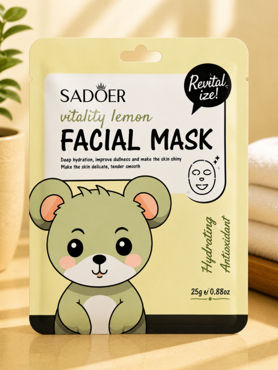 ماسک ورقه‌ای صورت لیمو کوآلا سادور SADOER Koala Lemon Facial Maskا