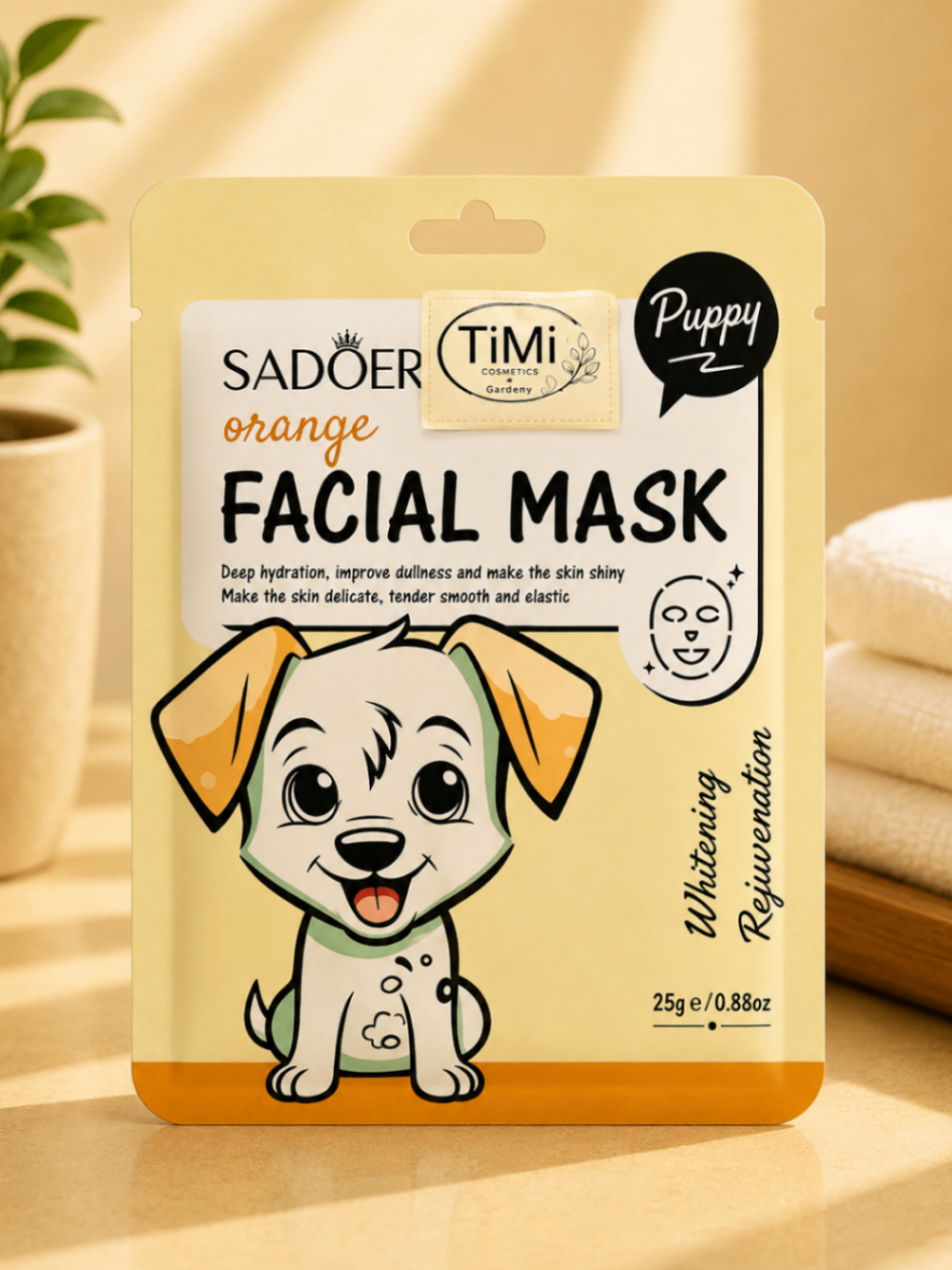 ماسک ورقه‌ای صورت پرتقال و ویتامین C سگ سادور SADOER Puppy Orange VC Facial Mask