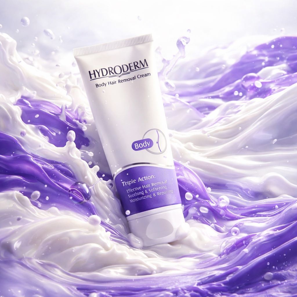 کرم تیوپی موبر بدن مرطوب کننده و ضد التهاب هیدرودرم Hydroderm (حذف سریع مو نرم‌کنندگی پوست کاهش سوزش) 100ml