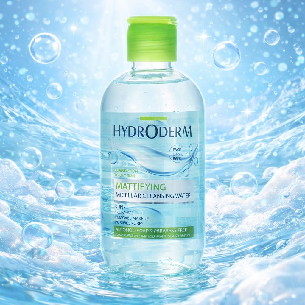 میسلار واتر 3 در1 هیدرودرم HYDRODERM ( کنترل چربی و جمع کننده منافذ مناسب پوست چرب و جوشدار)250ml
