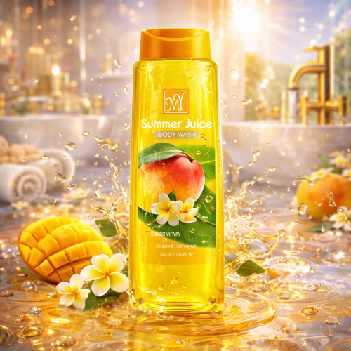 شامپو بدن میوه ای مدل Summer Juice مایMY (رایحه شیرین تابستانی گل های استوایی و انبه نرم‌کننده پوست طراوت‌بخش و انرژی‌دهنده) 400ml