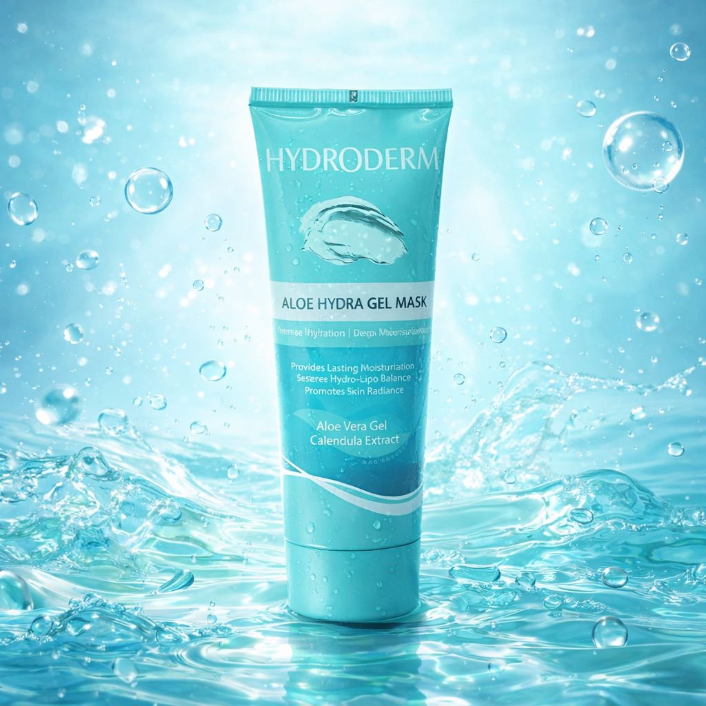 ماسک ژلی آبرسان آلوئه ورا هیدرودرم Hydroderm (آبرسانی عمیق تسکین‌دهنده بازسازی‌کننده پوست التیام بخش پوست حساس) 100ml