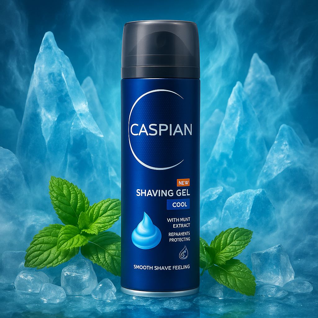 ژل اصلاح مردانه CASPIAN (کاسپین) مدل Cool (خنک‌کننده و ضدالتهاب پوست) 200ml