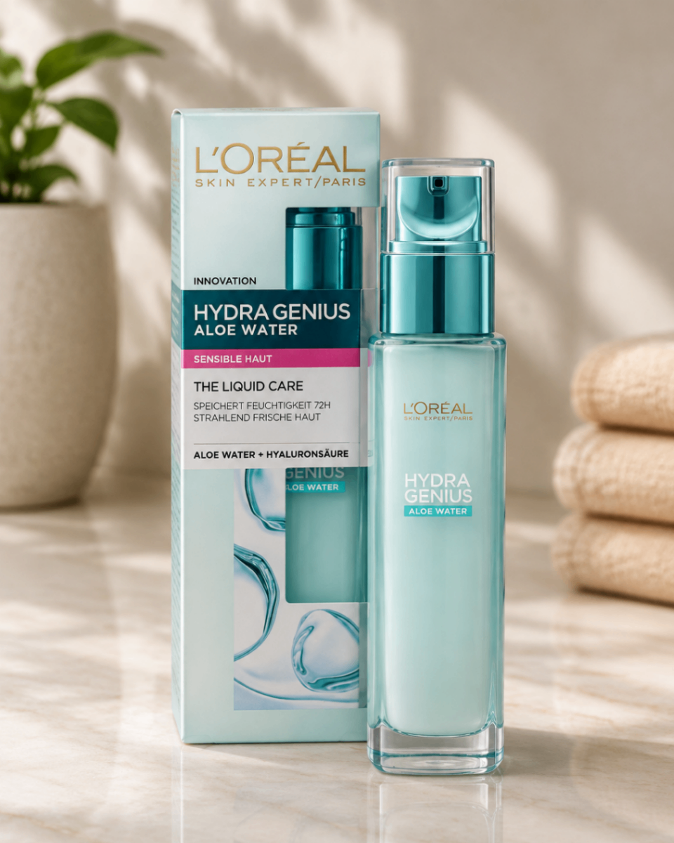 کرم آبرسان لورآل پاریس مدل Hydra Genius Aloe Water – مخصوص پوست خشک و حساس – حجم ۷۰ میلی‌لیتر