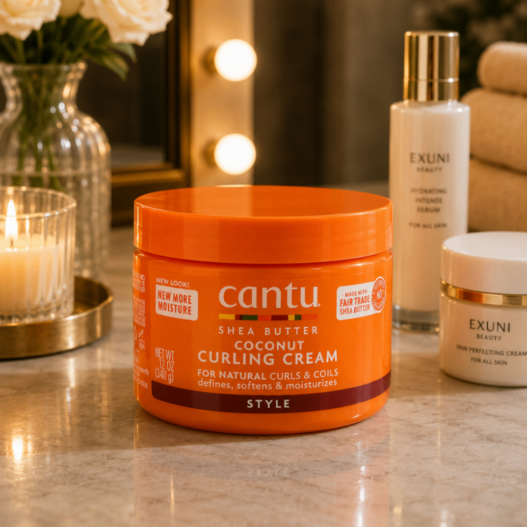 کرم فرکننده مو کانتو Cantu Shea Butter Coconut Curling Cream حجم 340 گرم