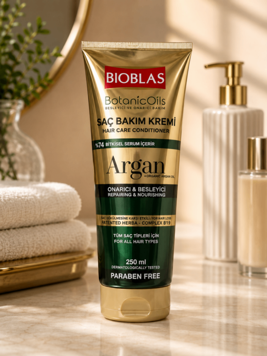 کرم مراقبت و ترمیم‌کننده مو بیوبلاس مدل Botanic Oils آرگان ۲۵۰ میلی‌لیتر