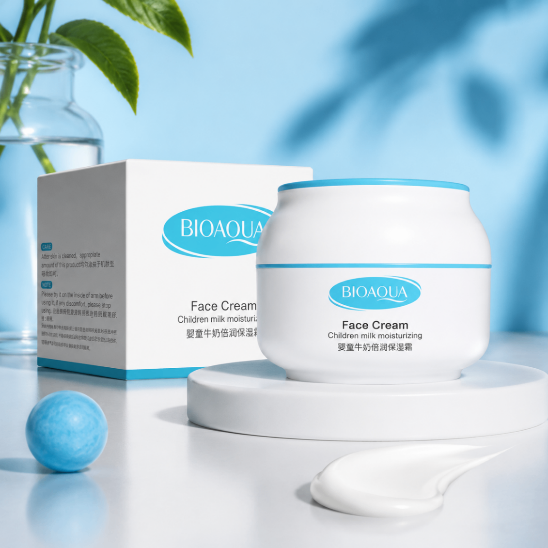 کرم مرطوب‌کننده کودک BIOAQUA مدل Baby Milk Moisturizing Cream حجم 50 گرم