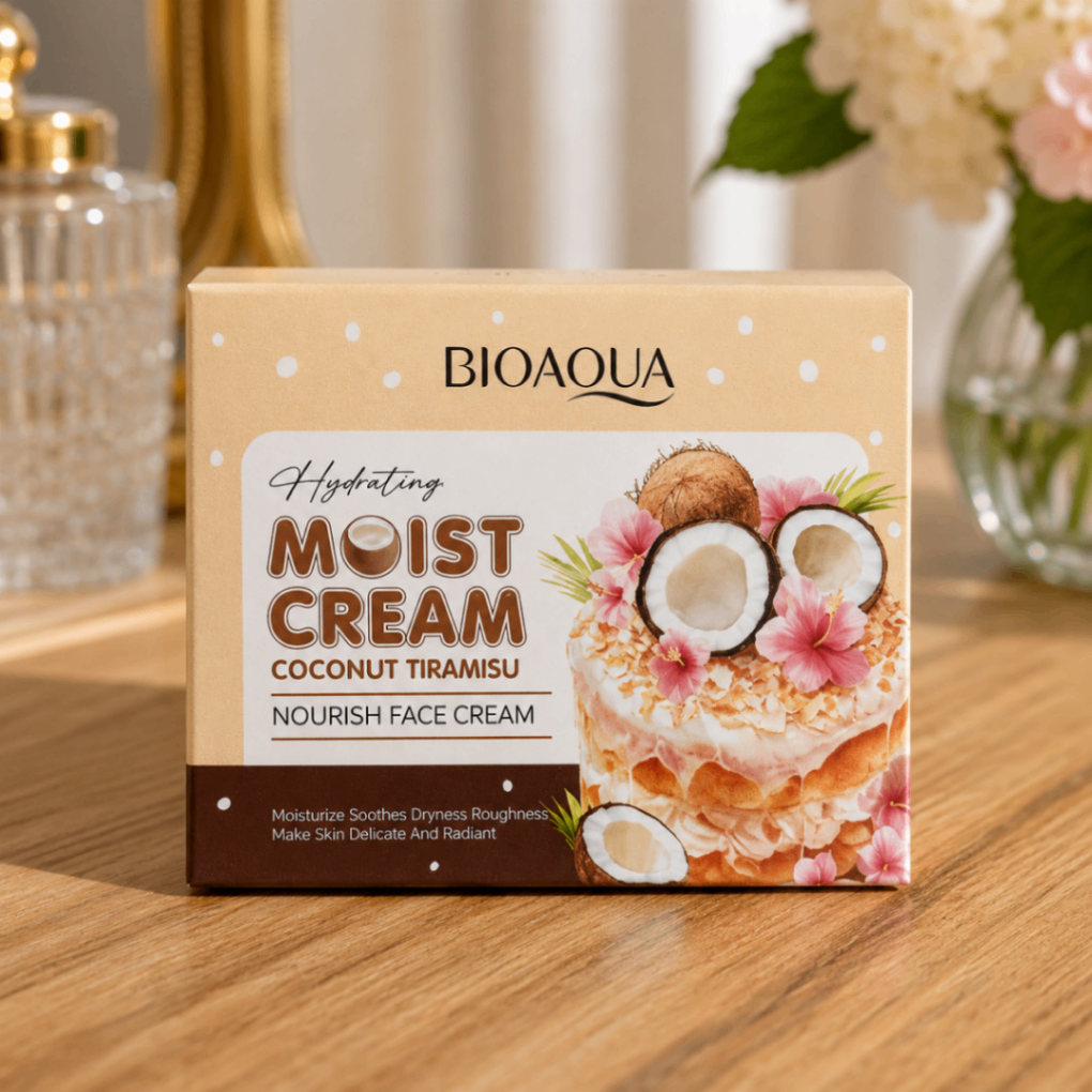 کرم مرطوب کننده نارگیل بیوآکوا Bioaqua Coconut Tiramisu Nourish Face Cream