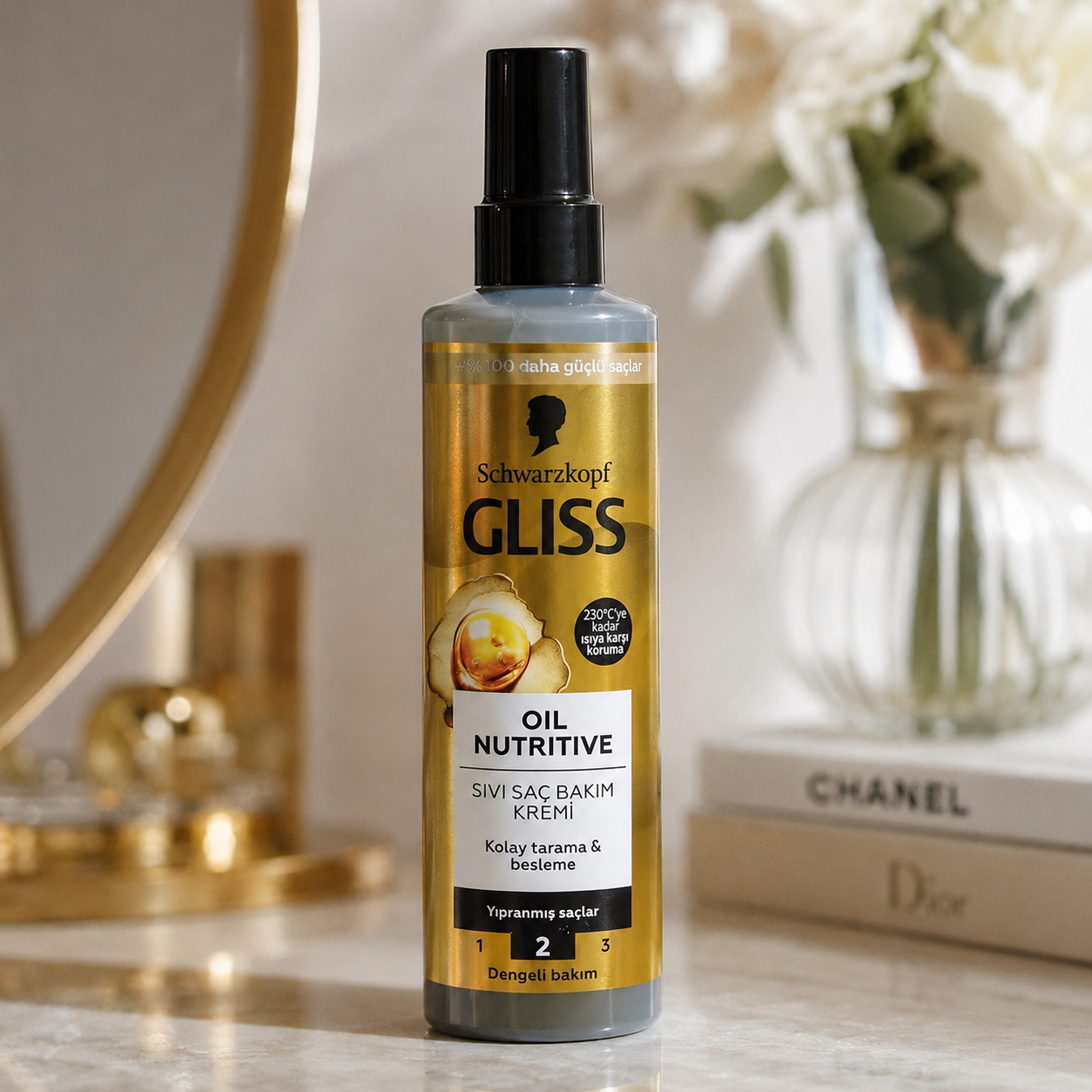 نرم‌کننده مو گلیس Gliss Oil Nutritive حاوی امگا 9 و روغن مارولا 200 میل