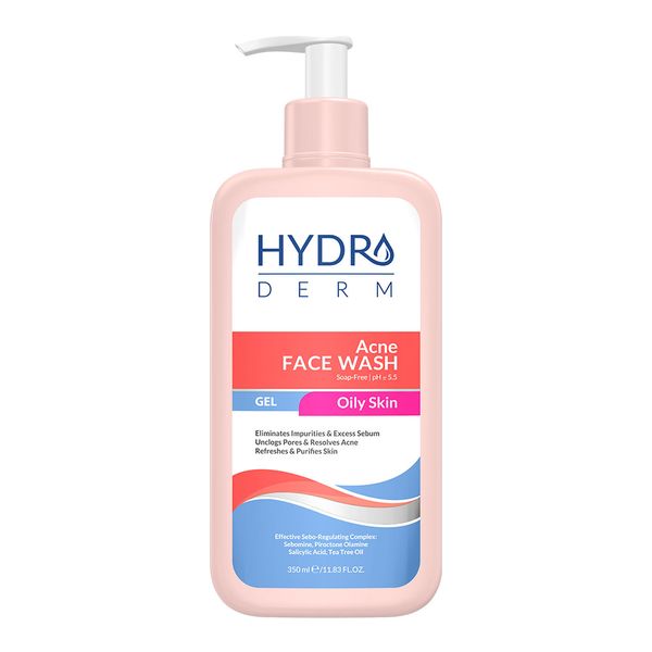 ژل شستشوی صورت پمپی پوست چرب Acne Wash هیدرودرم 350ml
