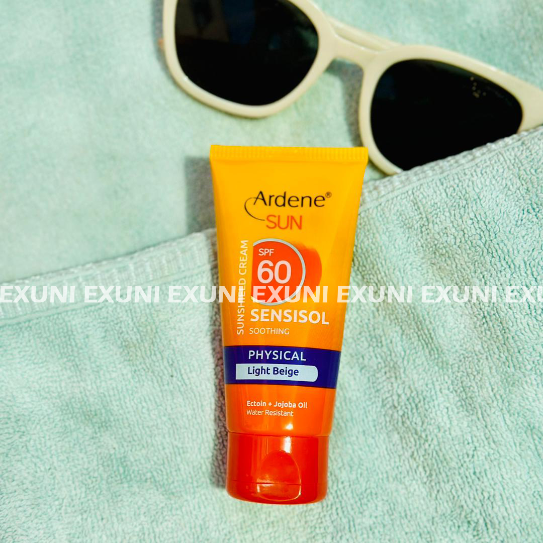 کرم ضد آفتاب فیزیکال SPF60 پوست حساس آردن- بژ روشن
