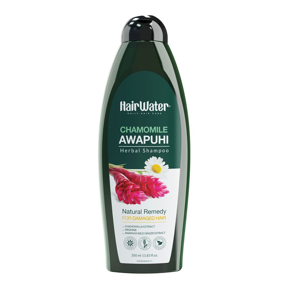 شامپو گیاهی هیر واتر موهای آسیب دیده عصاره آواپوهی و بابونه کامان - 350ml