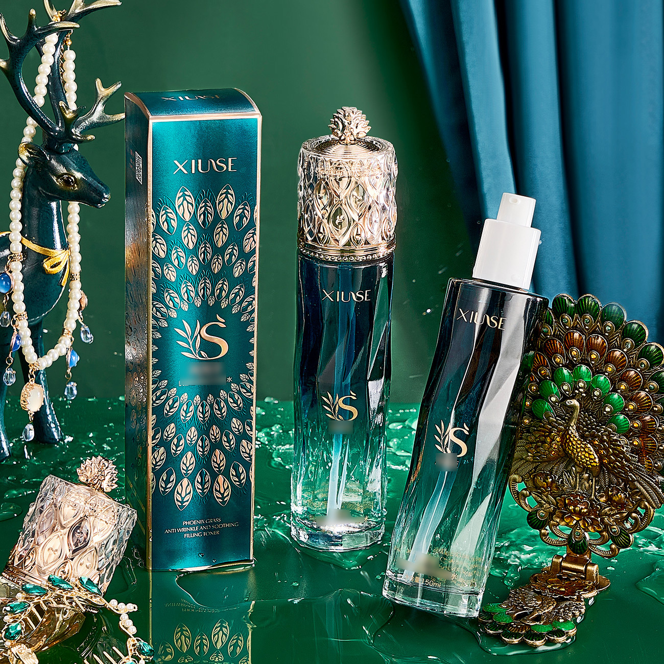 تونر پمپی ضد چروک XIUSE سری Phoenix Grass