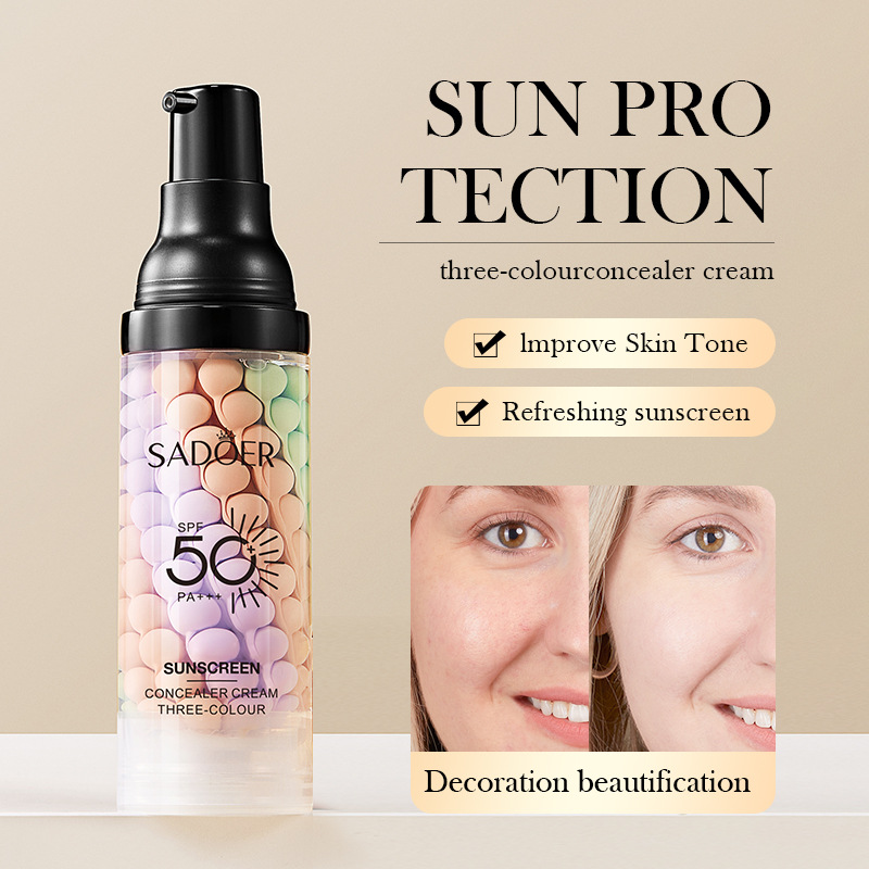 کانسیلر رنگی و ضد آفتاب Spf50 ترمیم کننده پوست سادور - 40g