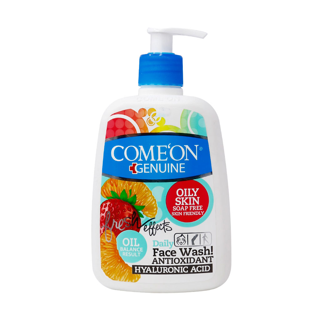 ژل شستشو صورت پمپی پوست چرب حاوی چای سبز کامان - 500ml