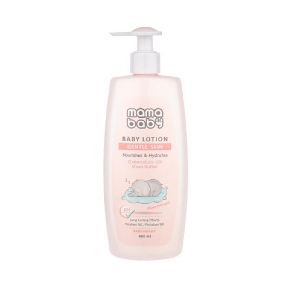 لوسیون بدن نوزاد و پوست حساس روغن کالاندولا و شی باتر مامابیبی - 400ml