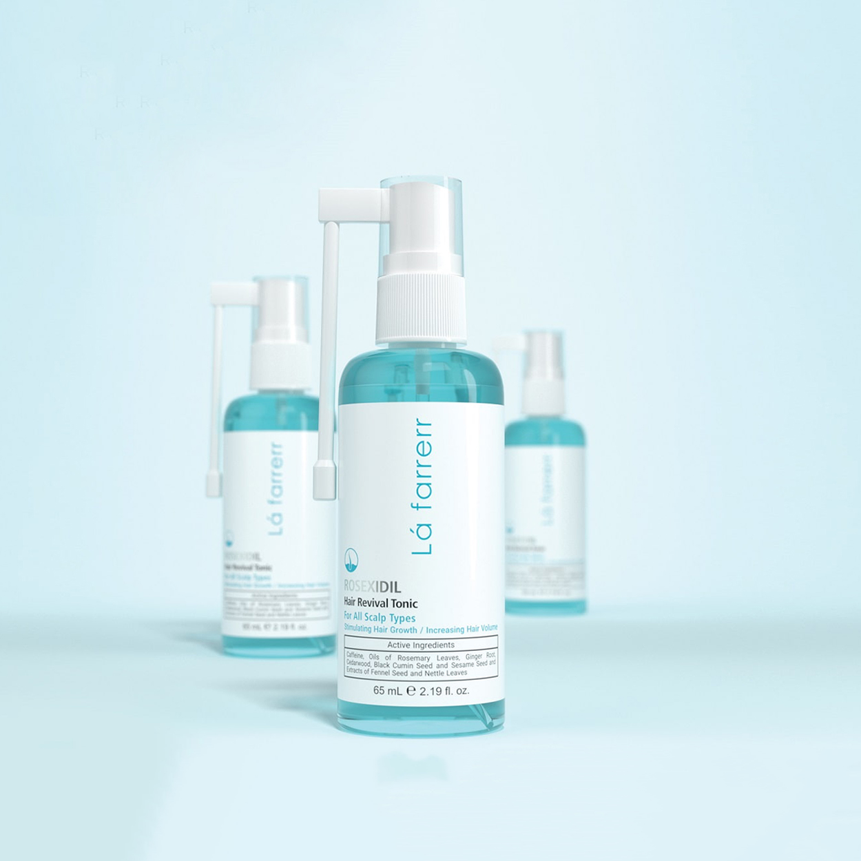 تونیک محرک رشد مو انواع پوست سر Rosexidil لافارر - 65ml