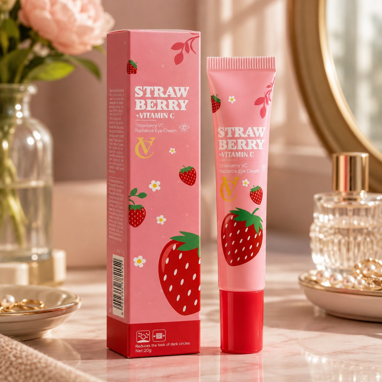 کرم دور چشم سادور مدل Strawberry + Vitamin C حجم 20 گرم