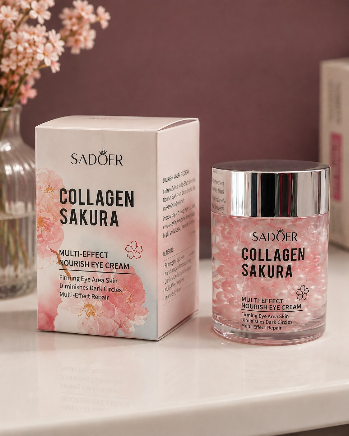 کرم دور چشم سادور مدل Collagen Sakura حجم ۵۰ گرم