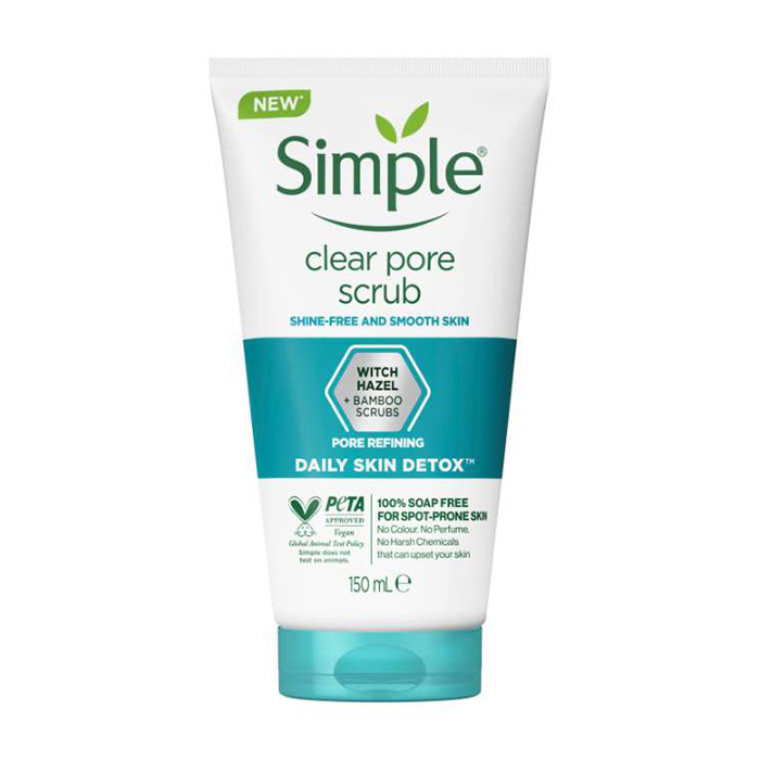 ژل اسکراب پاک کننده منافذ سیمپل مدل Clear Pore حجم 150ml ساخت لهستان