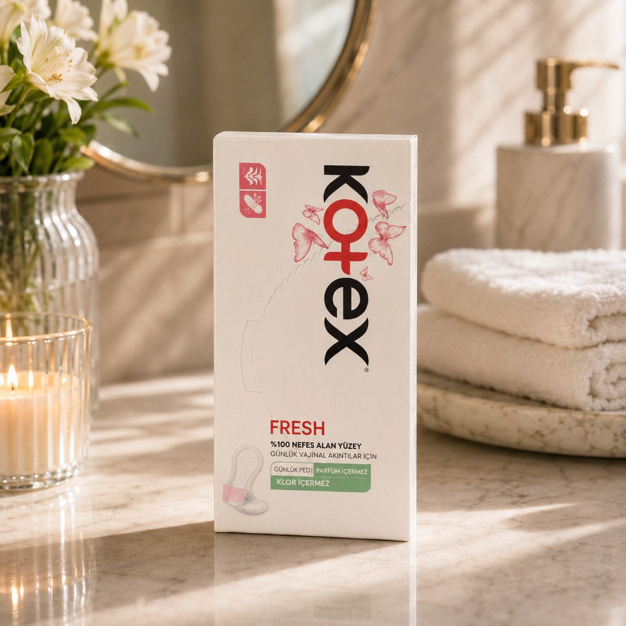 نوار بهداشتی روزانه کاتکس مدل Fresh نازک ۱۸ عددی