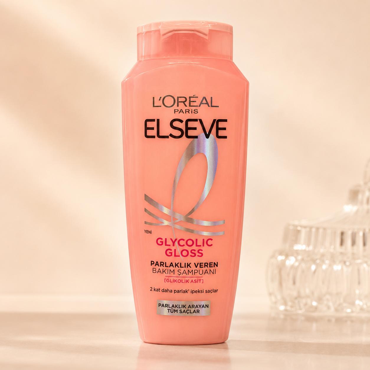 شامپو درخشان‌کننده مو لورآل پاریس300ml Elseve Glycolic Gloss